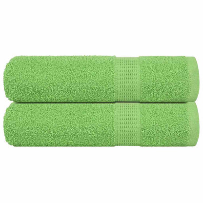vidaXL Hand Towels "FROGN" 2 pcs Apple Green 50x100 cm 360 gsm
