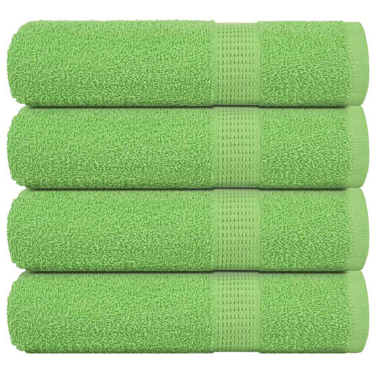 vidaXL Hand Towels "FROGN" 4 pcs Apple Green 50x100 cm 360 gsm