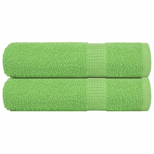 vidaXL Shower Towels "FROGN" 2 pcs Apple Green 70x140 cm 360 gsm
