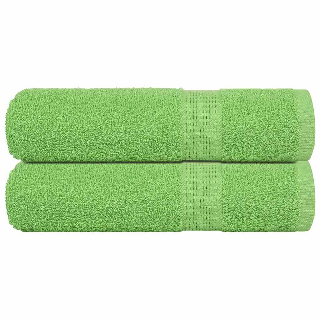 vidaXL Bath Towels "FROGN" 2 pcs Apple Green 100x150 cm 360 gsm