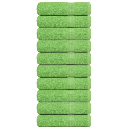 vidaXL Bath Towels "FROGN" 10 pcs Apple Green 100x150 cm 360 gsm