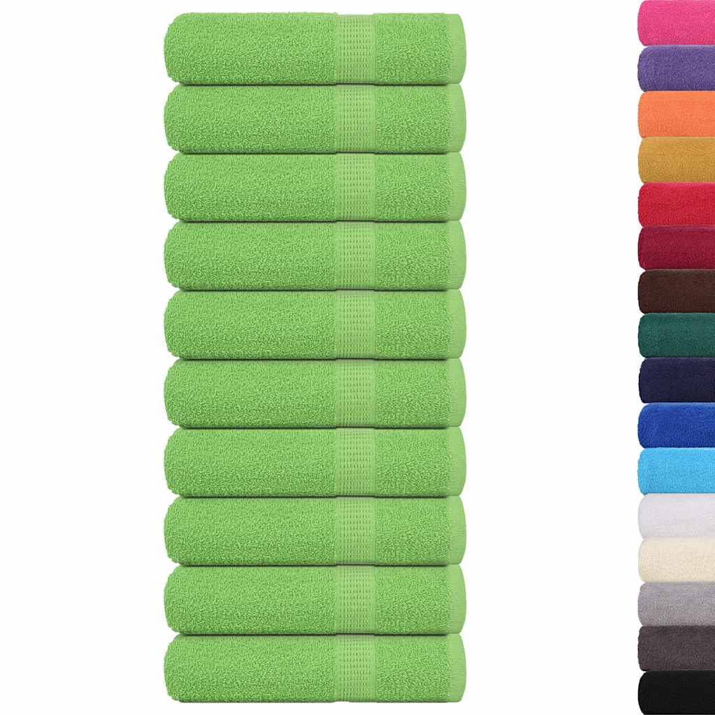 vidaXL Bath Towels "FROGN" 10 pcs Apple Green 100x150 cm 360 gsm