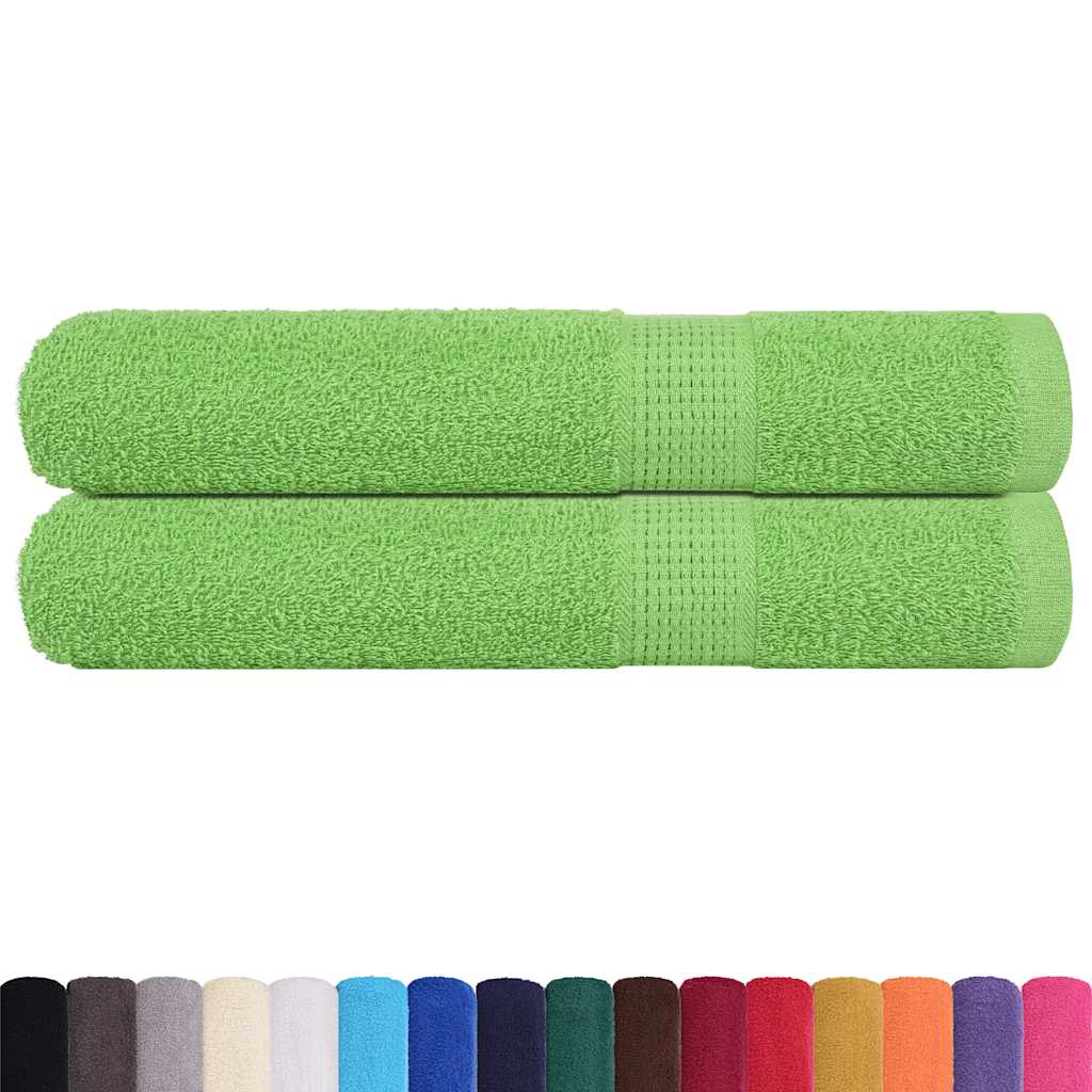 vidaXL Sauna Towels 2 pcs Apple Green 80x200 cm 360 gsm 100% Cotton