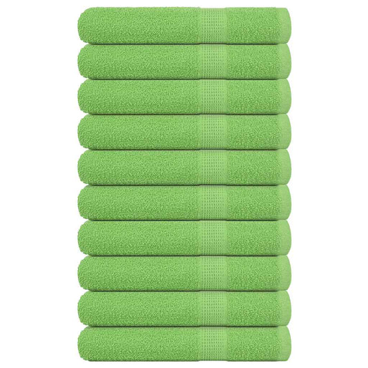 vidaXL Sauna Towels "FROGN" 10 pcs Apple Green 80x200 cm 360 gsm