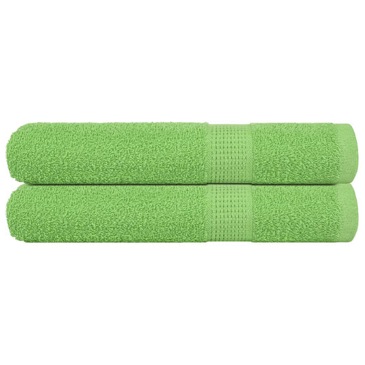 vidaXL Towels "FROGN" 2 pcs Apple Green 100x200 cm 360 gsm