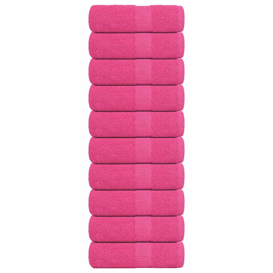 vidaXL Wash Towels "FROGN" 10 pcs Pink 30x30 cm 360 gsm