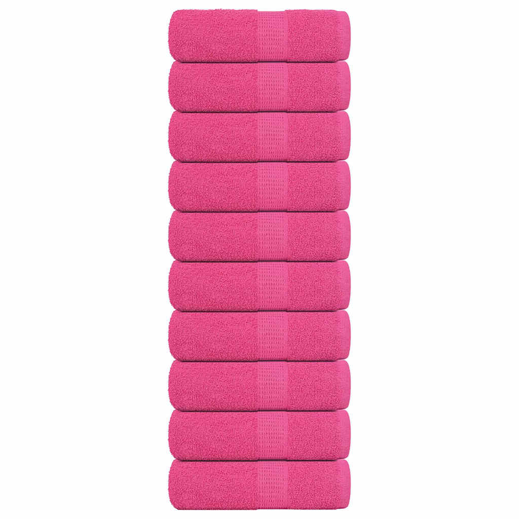 vidaXL Wash Towels "FROGN" 10 pcs Pink 30x30 cm 360 gsm