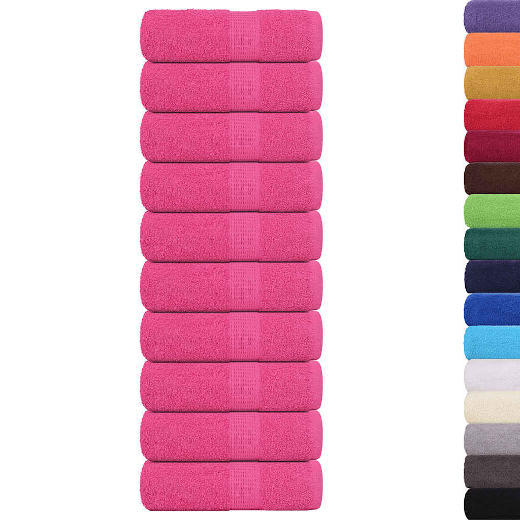 vidaXL Wash Towels "FROGN" 10 pcs Pink 30x30 cm 360 gsm