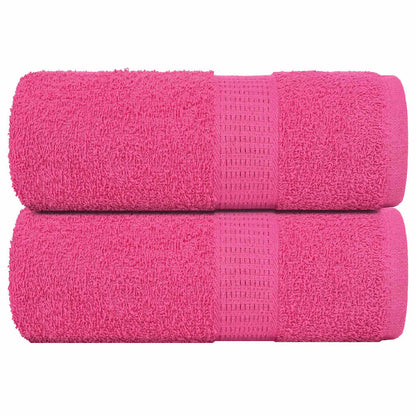 vidaXL Guest Towels "FROGN" 2 pcs Pink 30x50 cm 360 gsm