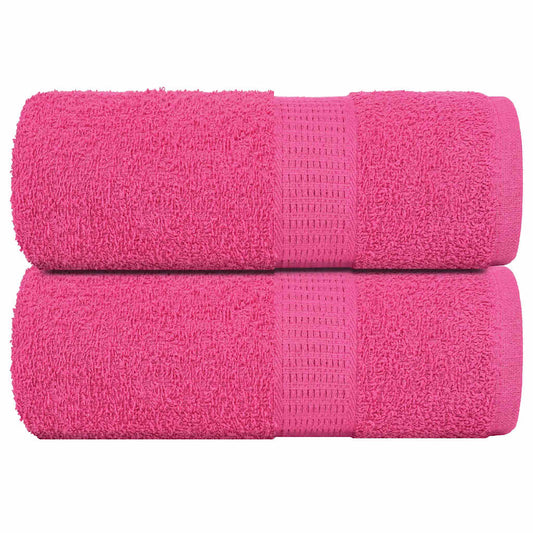vidaXL Guest Towels "FROGN" 2 pcs Pink 30x50 cm 360 gsm
