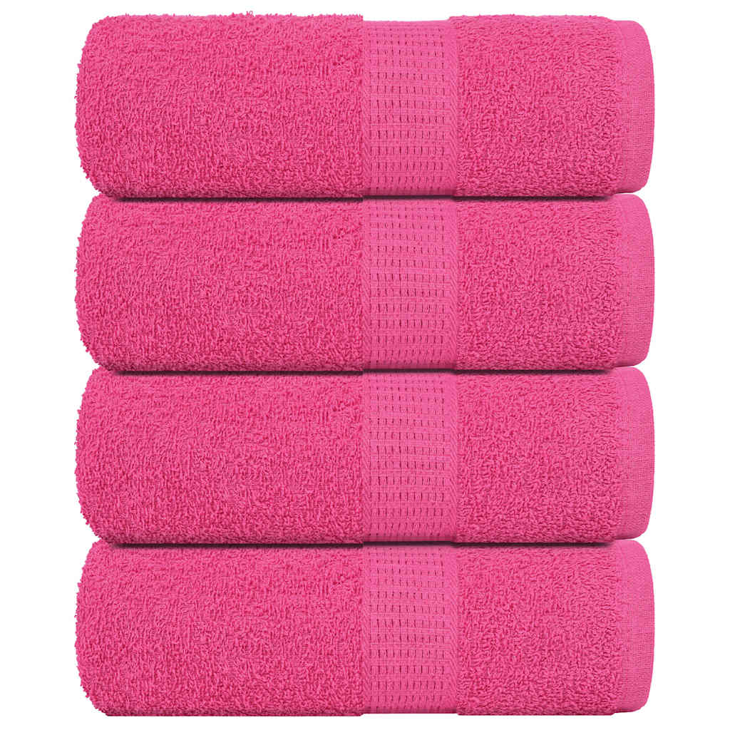 vidaXL Guest Towels 4 pcs Pink 30x50 cm 360 gsm 100% Cotton