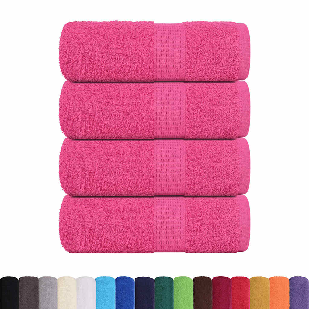 vidaXL Guest Towels 4 pcs Pink 30x50 cm 360 gsm 100% Cotton
