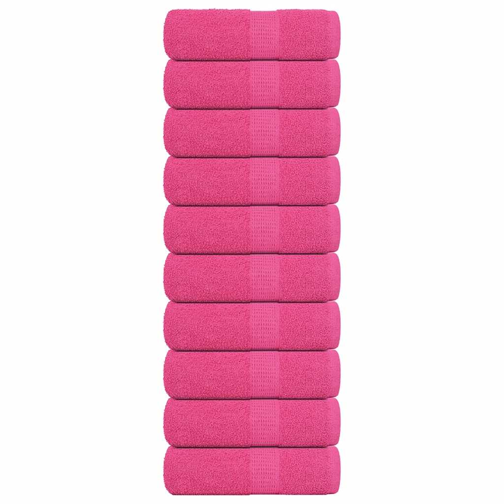 vidaXL Guest Towels "FROGN" 10 pcs Pink 30x50 cm 360 gsm