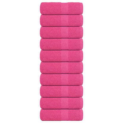 vidaXL Guest Towels "FROGN" 10 pcs Pink 30x50 cm 360 gsm
