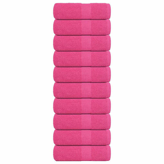 vidaXL Guest Towels "FROGN" 10 pcs Pink 30x50 cm 360 gsm