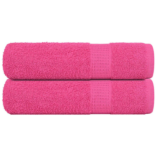vidaXL Hand Towels "FROGN" 2 pcs Pink 50x100 cm 360 gsm