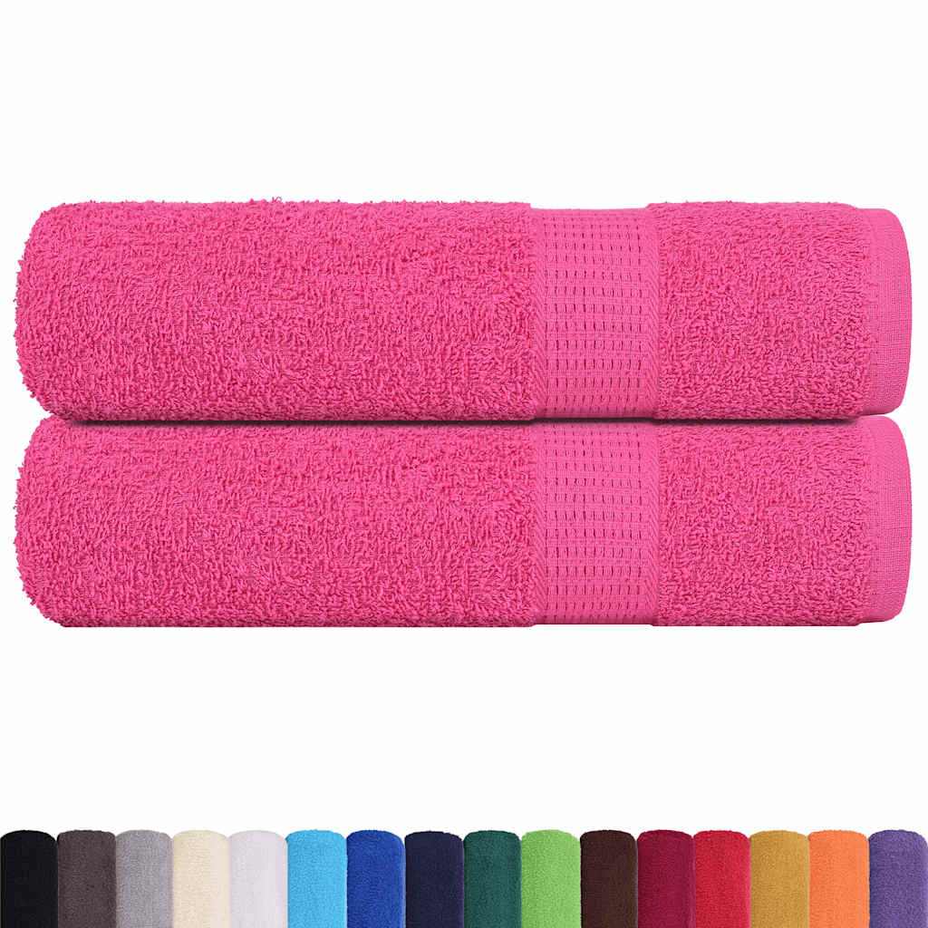 vidaXL Hand Towels "FROGN" 2 pcs Pink 50x100 cm 360 gsm