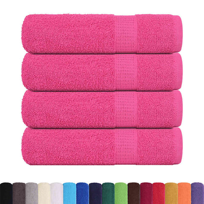vidaXL Hand Towels "FROGN" 4 pcs Pink 50x100 cm 360 gsm