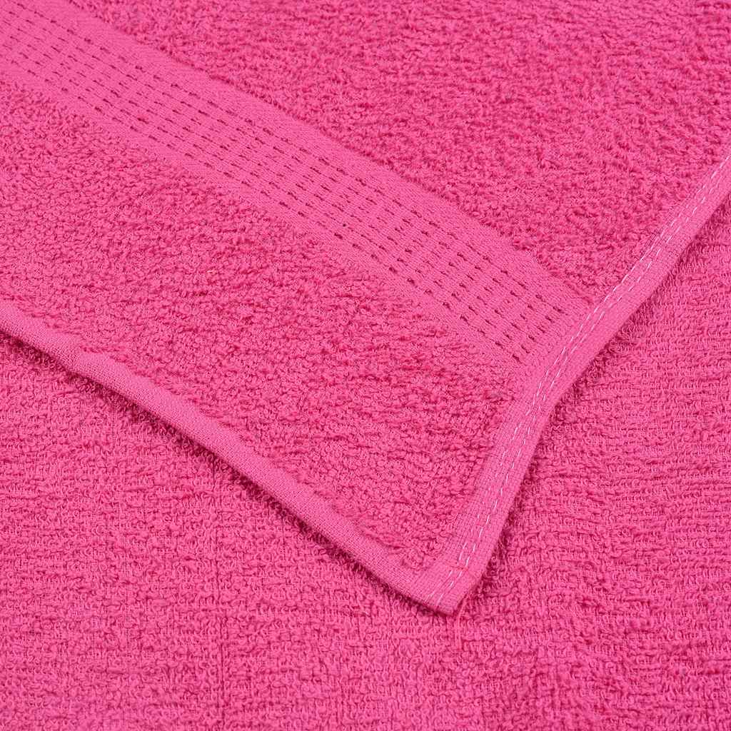 vidaXL Hand Towels "FROGN" 10 pcs Pink 50x100 cm 360 gsm