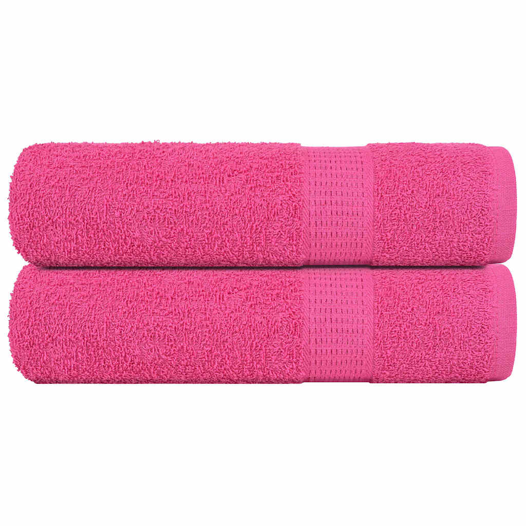 vidaXL Shower Towels "FROGN" 2 pcs Pink 70x140 cm 360 gsm
