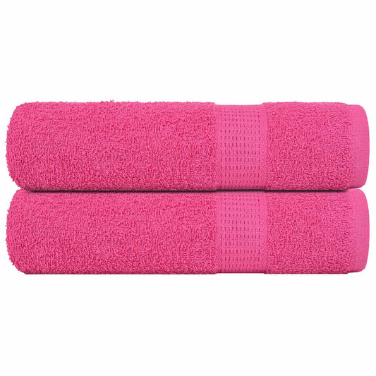 vidaXL Shower Towels "FROGN" 2 pcs Pink 70x140 cm 360 gsm