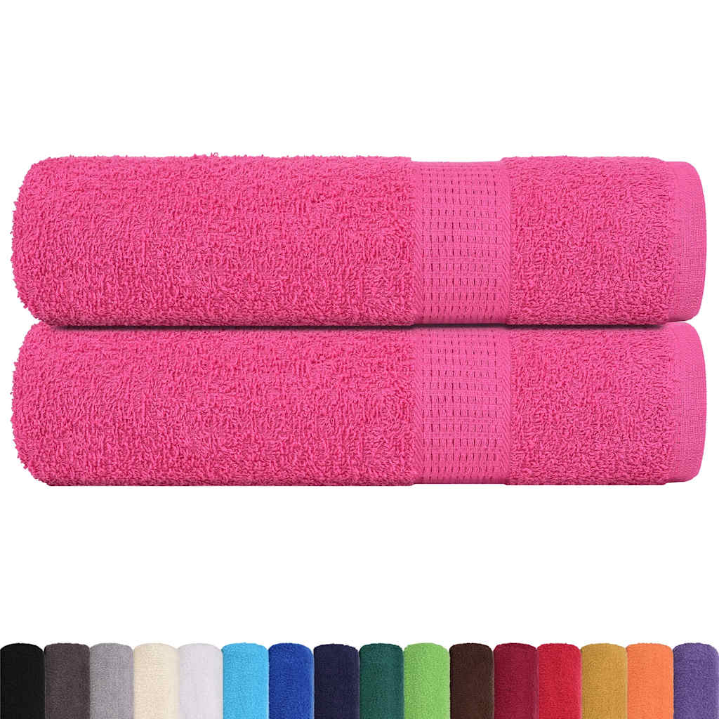 vidaXL Shower Towels "FROGN" 2 pcs Pink 70x140 cm 360 gsm