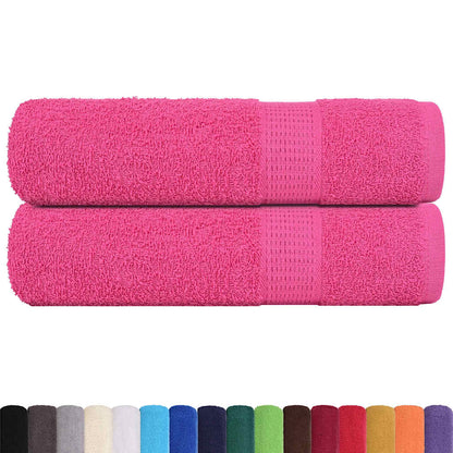 vidaXL Shower Towels "FROGN" 2 pcs Pink 70x140 cm 360 gsm