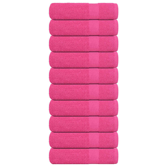 vidaXL Shower Towels "FROGN" 10 pcs Pink 70x140 cm 360 gsm