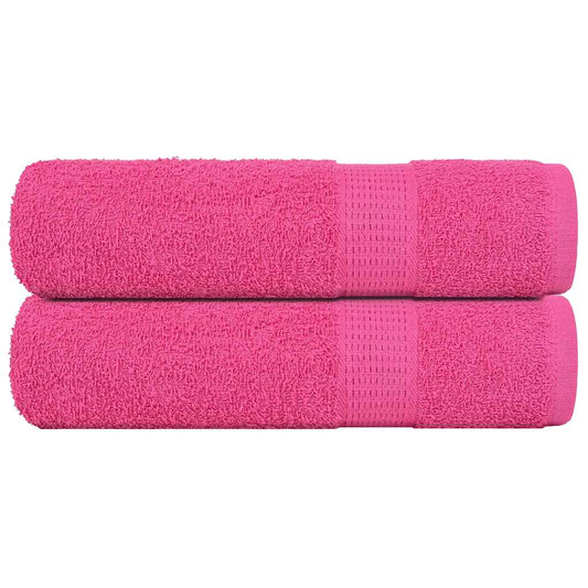 vidaXL Bath Towels "FROGN" 2 pcs Pink 100x150 cm 360 gsm