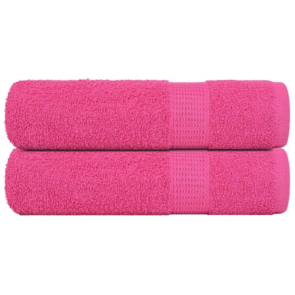 vidaXL Bath Towels "FROGN" 2 pcs Pink 100x150 cm 360 gsm