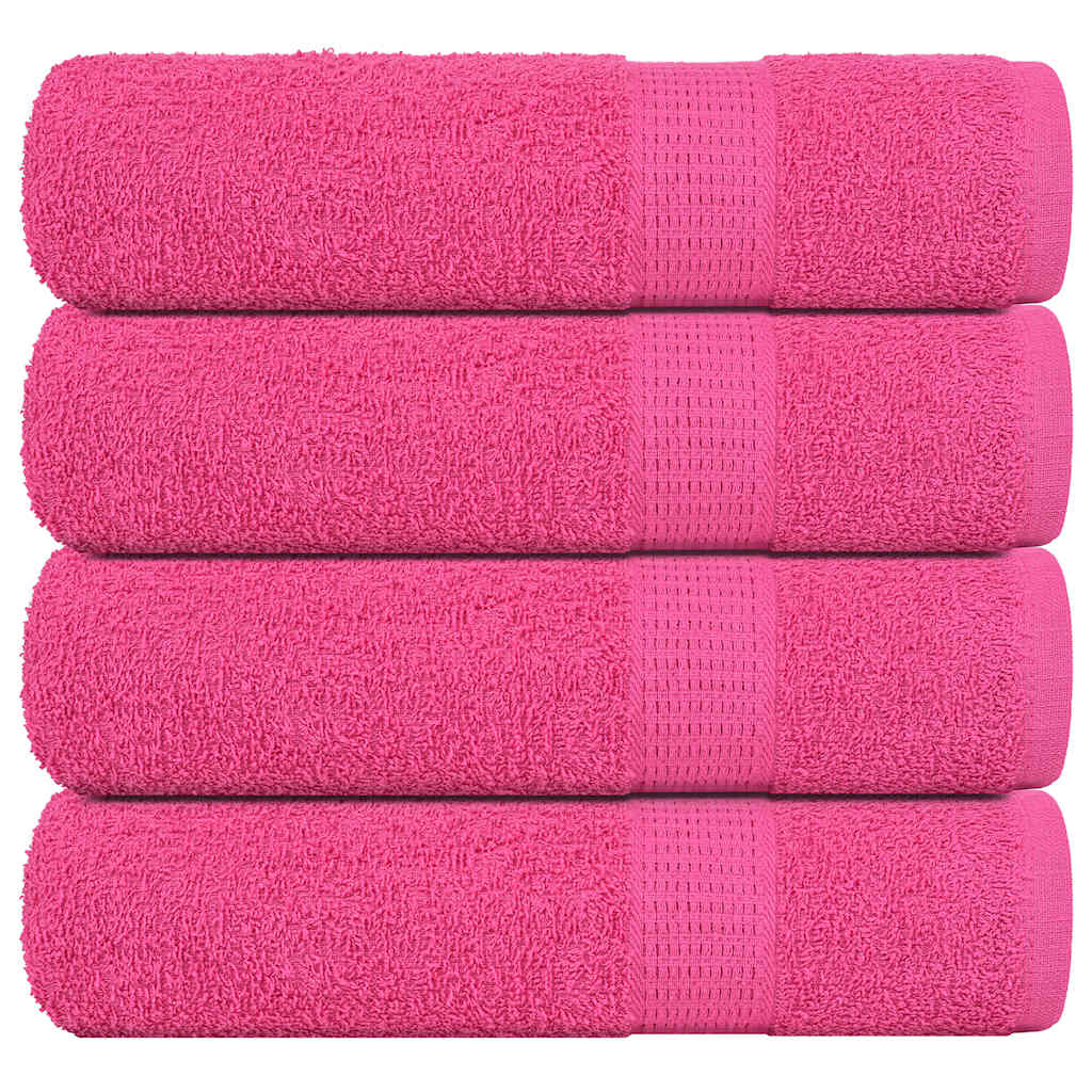 vidaXL Bath Towels "FROGN" 4 pcs Pink 100x150 cm 360 gsm
