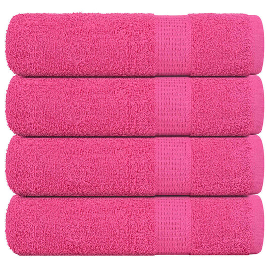 vidaXL Bath Towels "FROGN" 4 pcs Pink 100x150 cm 360 gsm