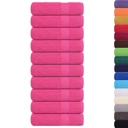 vidaXL Bath Towels "FROGN" 10 pcs Pink 100x150 cm 360 gsm