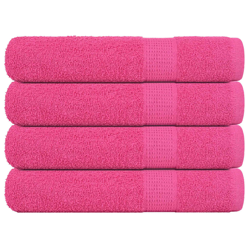 vidaXL Sauna Towels "FROGN" 4 pcs Pink 80x200 cm 360 gsm