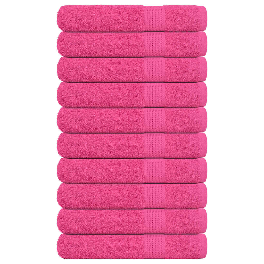 vidaXL Sauna Towels "FROGN" 10 pcs Pink 80x200 cm 360 gsm