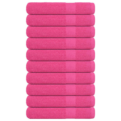 vidaXL Sauna Towels "FROGN" 10 pcs Pink 80x200 cm 360 gsm