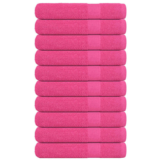 vidaXL Sauna Towels "FROGN" 10 pcs Pink 80x200 cm 360 gsm