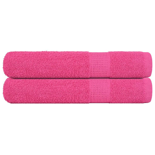 vidaXL Towels "FROGN" 2 pcs Pink 100x200 cm 360 gsm