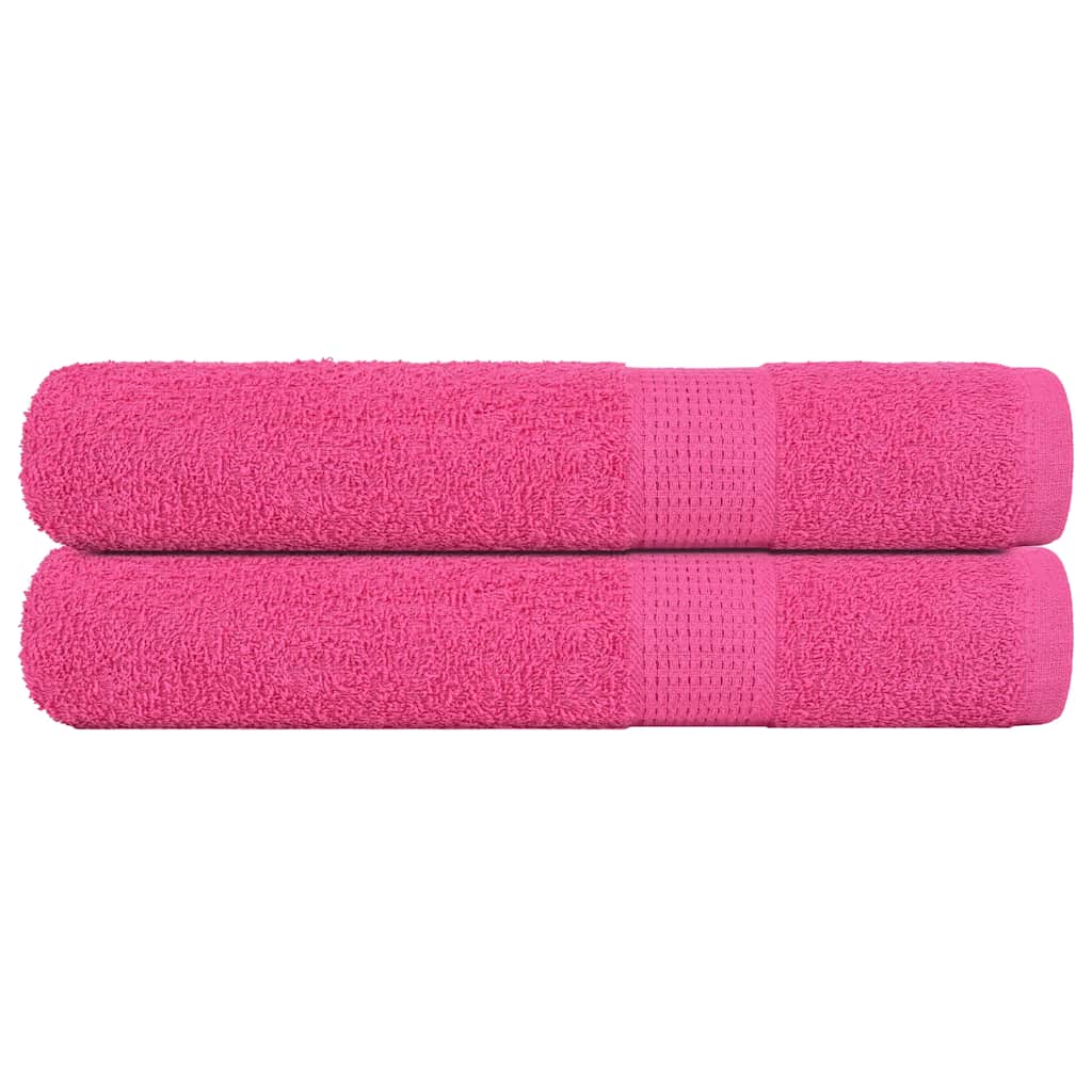 vidaXL Towels "FROGN" 2 pcs Pink 100x200 cm 360 gsm