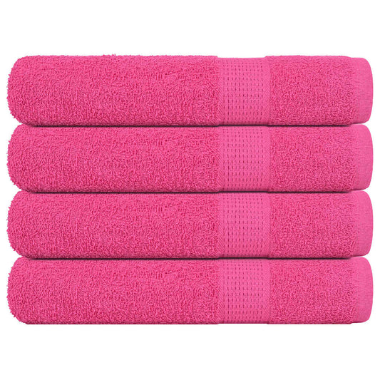 vidaXL Towels "FROGN" 4 pcs Pink 100x200 cm 360 gsm