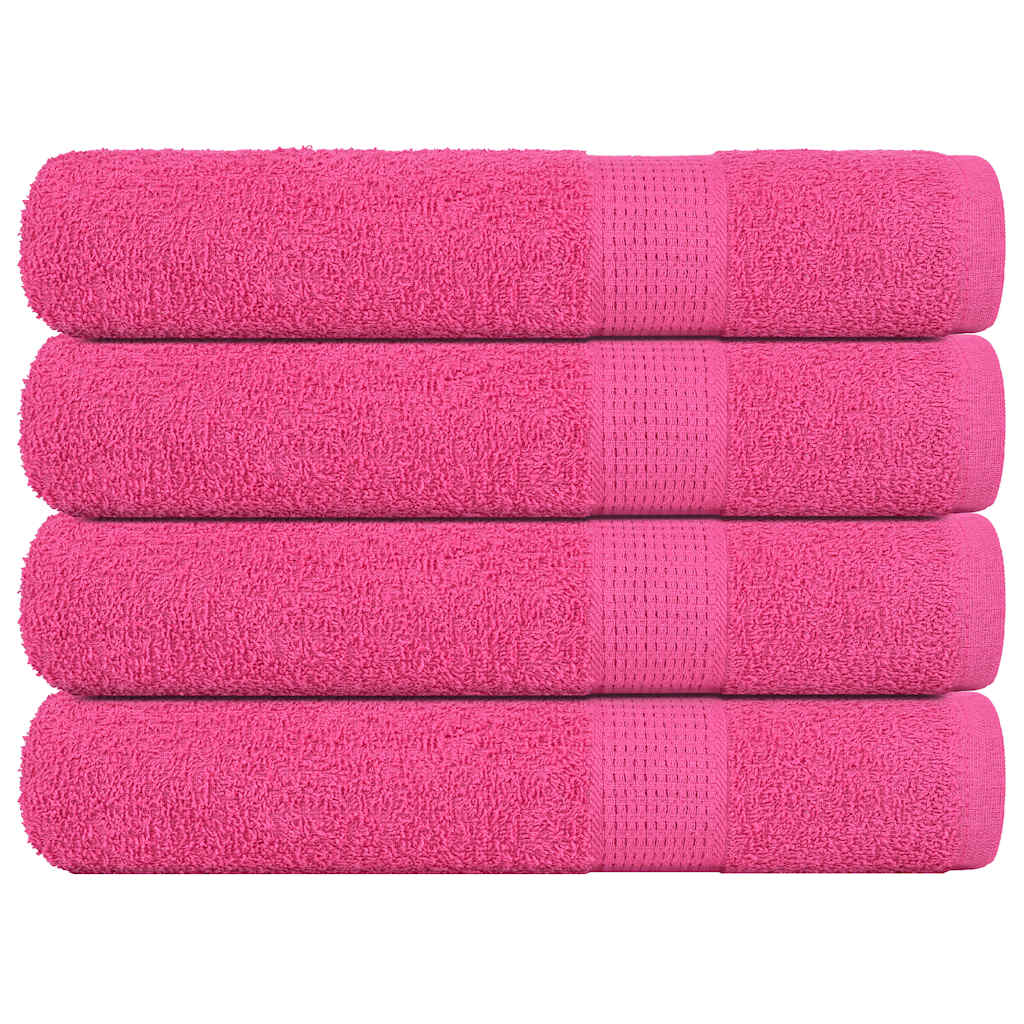 vidaXL Towels "FROGN" 4 pcs Pink 100x200 cm 360 gsm