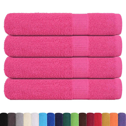 vidaXL Towels "FROGN" 4 pcs Pink 100x200 cm 360 gsm
