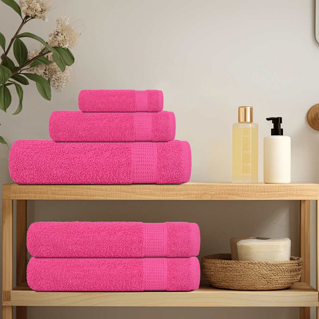 vidaXL Towels "FROGN" 4 pcs Pink 100x200 cm 360 gsm