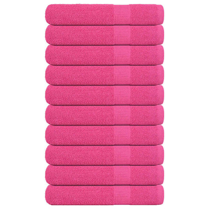 vidaXL Towels "FROGN" 10 pcs Pink 100x200 cm 360 gsm