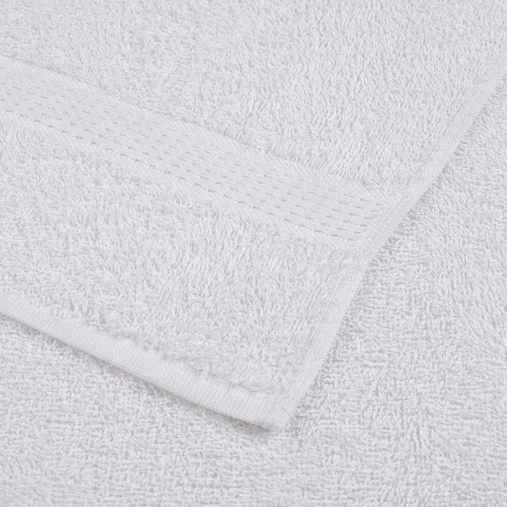 vidaXL 8 Piece Towel Set "FROGN" White 360 gsm
