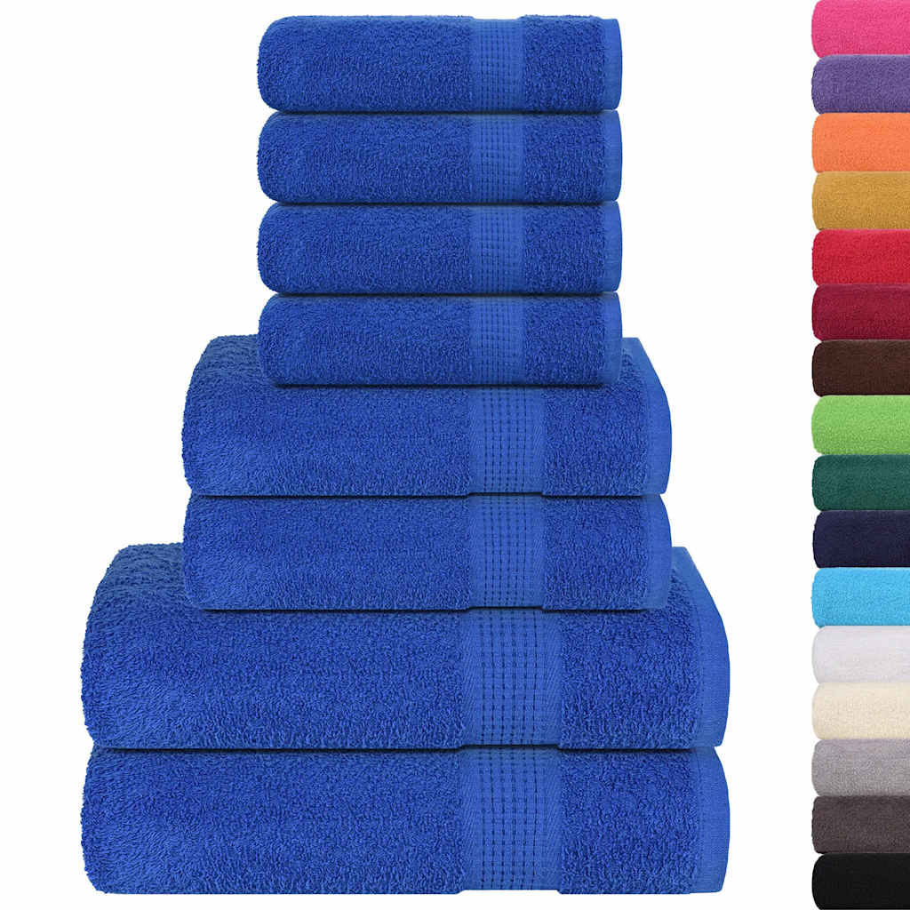 vidaXL 8 Piece Towel Set "FROGN" Blue 360 gsm