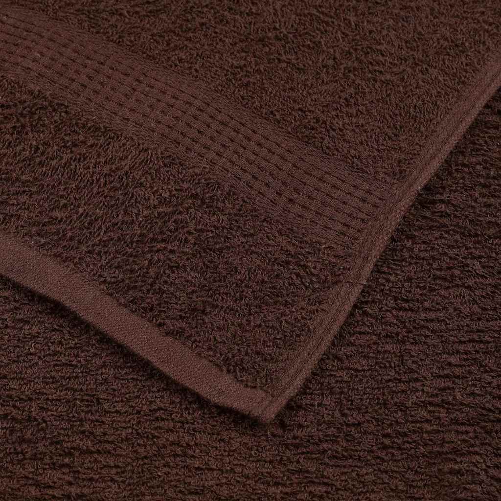 vidaXL 8 Piece Towel Set "FROGN" Brown 360 gsm