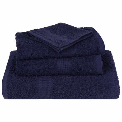 vidaXL 8 Piece Towel Set "FROGN" Navy Blue 360 gsm