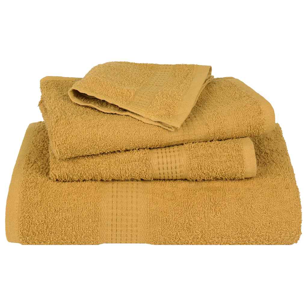 vidaXL 8 Piece Towel Set "FROGN" Gold 360 gsm