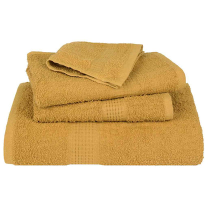 vidaXL 8 Piece Towel Set "FROGN" Gold 360 gsm